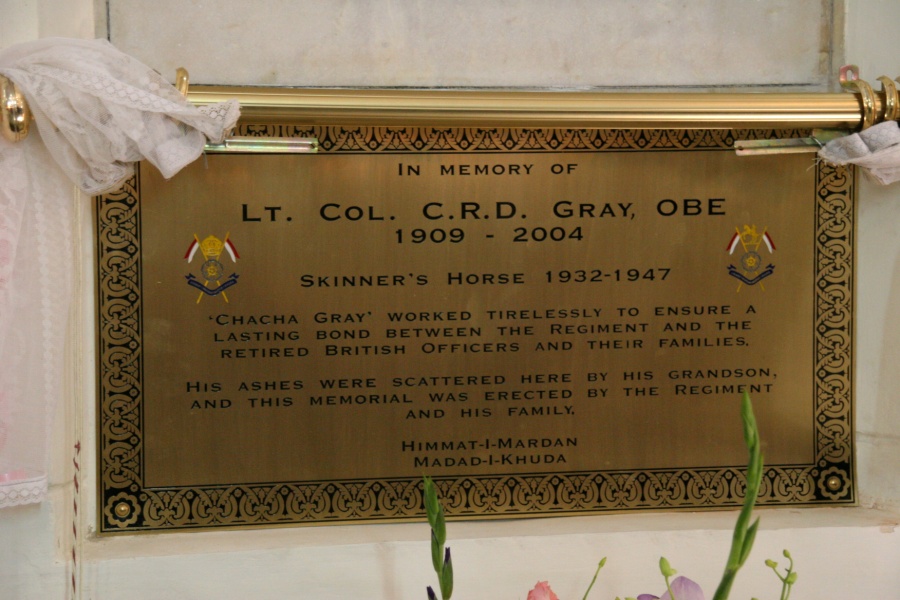 Lt. Col. Gray's plaque